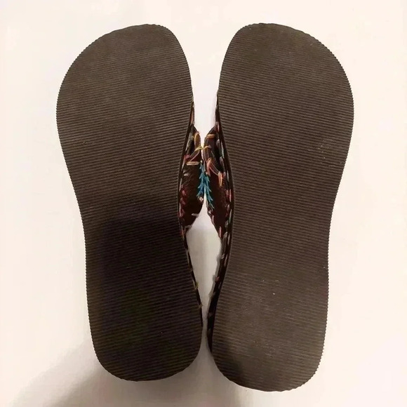 Delila flip flops Brown Leather Size 9 - Picture 6 of 8